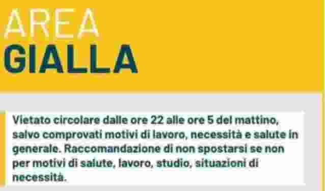 zona gialla regole